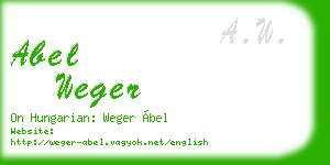 abel weger business card